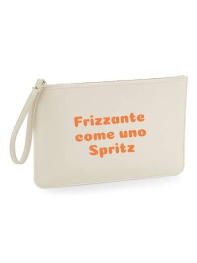 Pochette da donna con la scritta "Frizzante come uno Sprits" - PHTD20