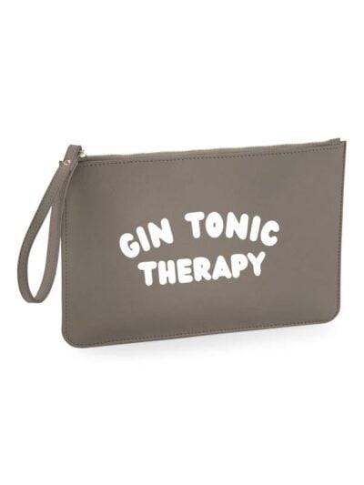 Pochette da uomo con la scritta "gin tonic therapy" - PHTU07