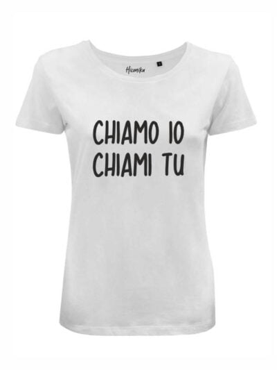 T-shirt donna Lady 2.0 con la scritta “chiamo io, chiami tu” – BDD151