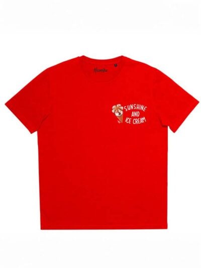 T-shirt uomo More con la stampa di un cono gelato e la scritta "sunshine and ice cream" – SMU17