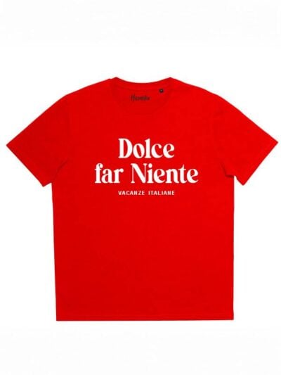 T-shirt uomo More con la scritta "Dolce far niente, vacanze italiane" – SMU31