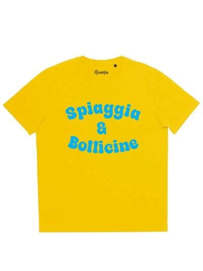 T-shirt uomo More con la scritta "spiaggia & bollicine" – SMU04