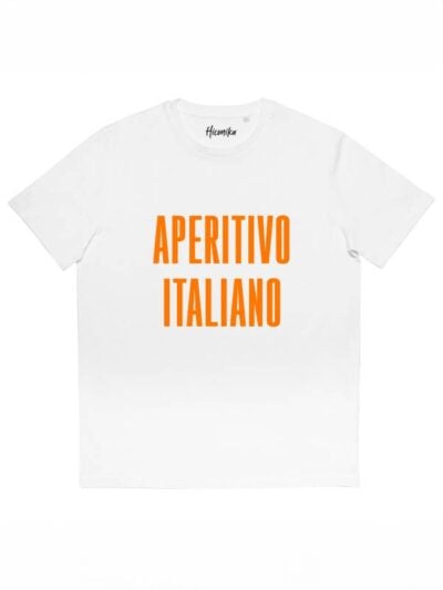 T-shirt donna More con la scritta "Aperitivo Italiano" – SMD02