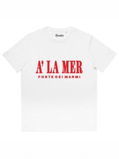 T-shirt donna More con la scritta "A' la mer, Forte dei Marmi" – SMD05