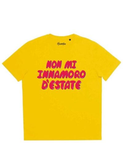 T-shirt donna More con la scritta "non mi innamoro d'estate" – SMD19
