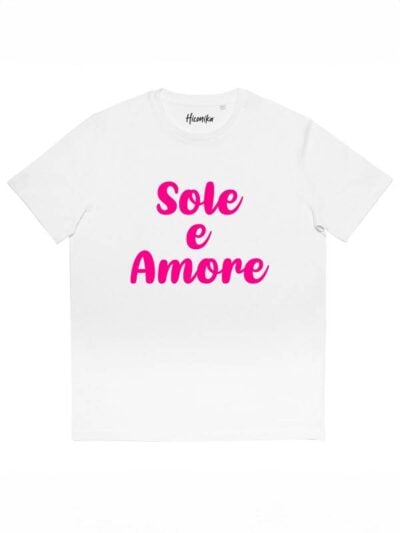 T-shirt donna More con la scritta "sole e amore" – SMD33