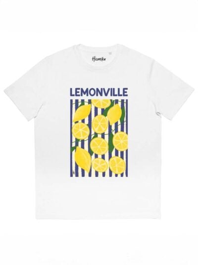 T-shirt uomo More con la stampa dei limoni e la scritta "lemonville" – SMU05