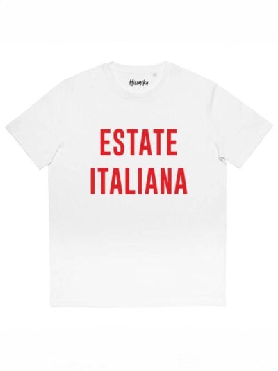 T-shirt donna More con la scritta "estate italiana" – SMD10