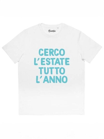 T-shirt uomo More con la scritta "cerco l'estate tutto l'anno" – SMU15