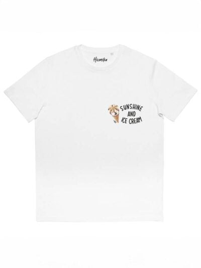 T-shirt uomo More con la stampa di un cono gelato e la scritta "sunshine and ice cream" – SMU17