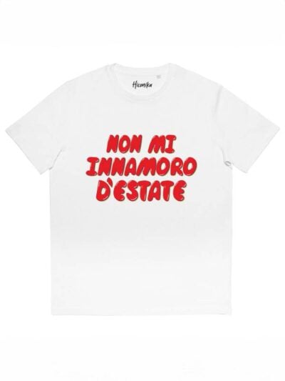 T-shirt uomo More con la scritta "non mi innamoro d'estate" – SMU18