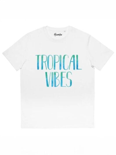 T-shirt uomo More con la scritta "tropical vibes" – SMU22