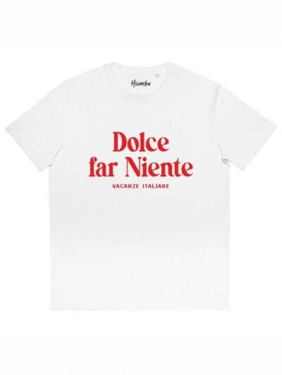 T-shirt uomo More con la scritta "Dolce far niente, vacanze italiane" – SMU31
