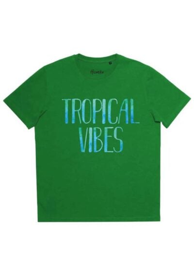 T-shirt uomo More con la scritta "tropical vibes" – SMU22