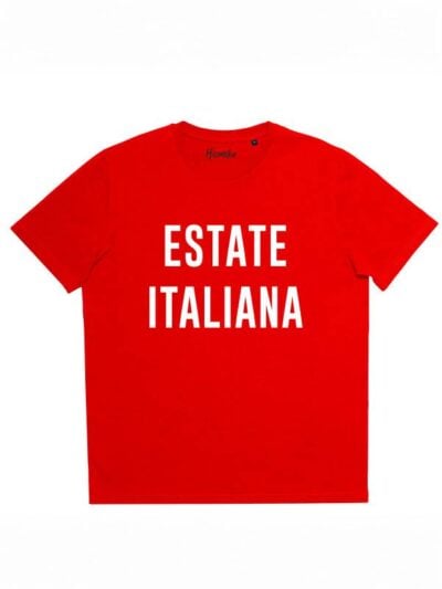T-shirt uomo More con la scritta "estate italiana" – SMU06