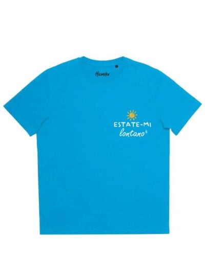 T-shirt uomo More con la stampa di un sole e la scritta "estate-mi lontano" – SMU07
