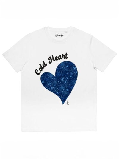T-shirt donna More con un cuore e la scritta “cold heart” – SMD51