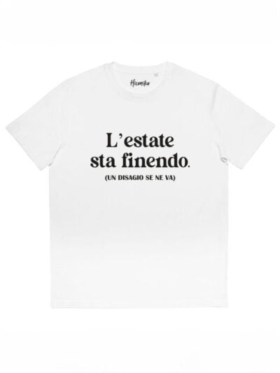 T-shirt uomo More con la scritta “l'estate sta finendo (un disagio se ne va)” – SMU32