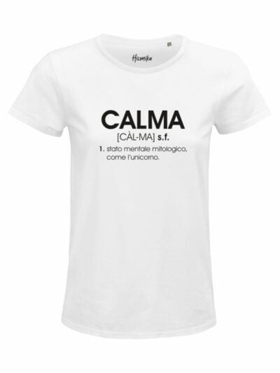 T-Shirt donna Glam con la scritta “calma” – GB003