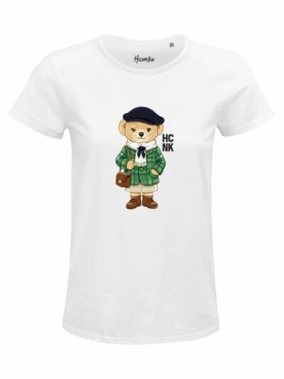 T-Shirt donna Glam con un orsetto e la scritta “hcnk” – GB033