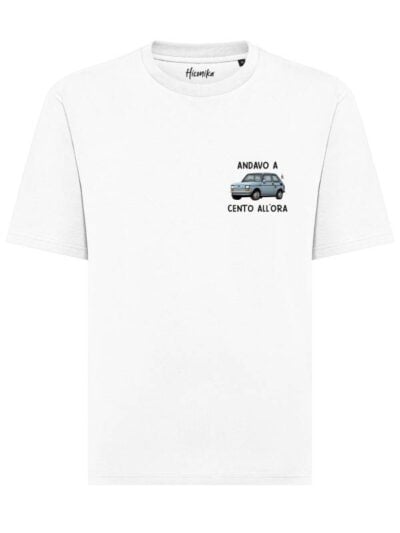 T-shirt uomo Axis con un'automobile e la scritta "andavo a cento all'ora" - AXS06