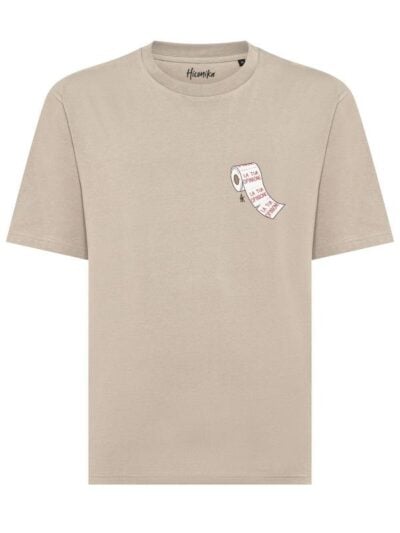 T-shirt uomo Axis con un rotolo di carta igienica e la scritta "la tua opinione" - AXS02