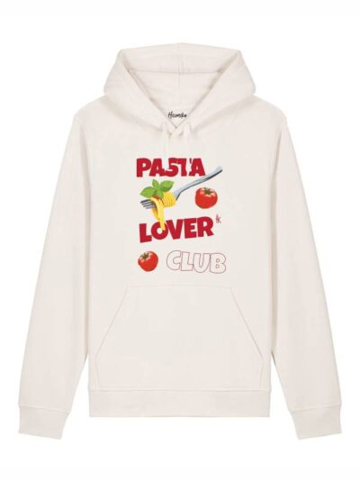 Felpa uomo Echo con una forchetta, dei pomodori e la scritta "pasta lover club" - ECH18