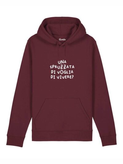 Felpa uomo Echo con la scritta in patch a rilievo "una spruzzata di voglia di vivere?" - ECH07