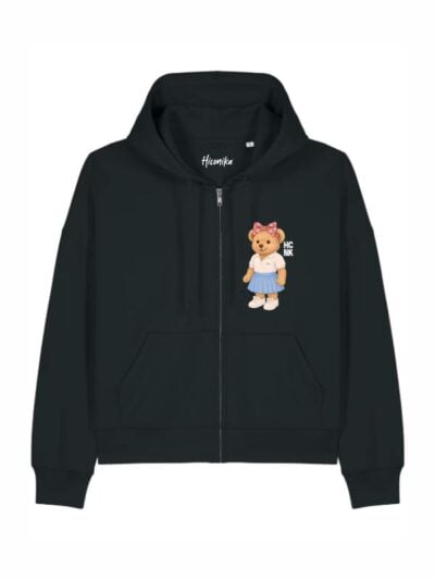 Felpa donna Luce con un orsetto e la scritta “hcnk” in patch - FC018