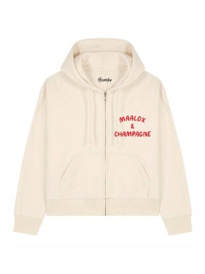 Felpa donna Luce con la scritta “maalox and champagne” in patch - FC007