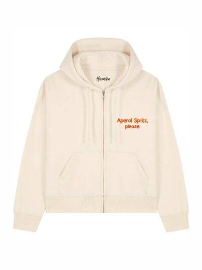 Felpa donna Luce con la scritta “aperol spritz, please” in patch - FC005