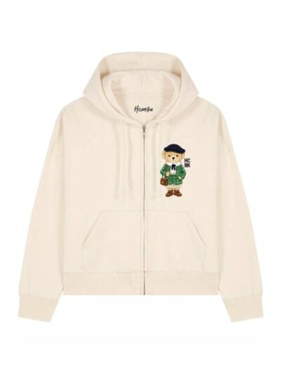 Felpa donna Luce con un orsetto e la scritta “hcnk” in patch - FC013