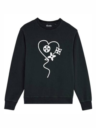 Felpa donna scamosciata leggera Fiamma con un cuore in glitter - FF032