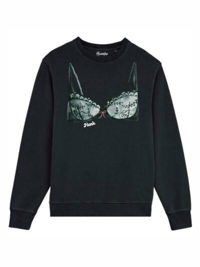 Felpa donna scamosciata leggera Fiamma con un reggiseno e la scritta “hcnk” in patch - FF052