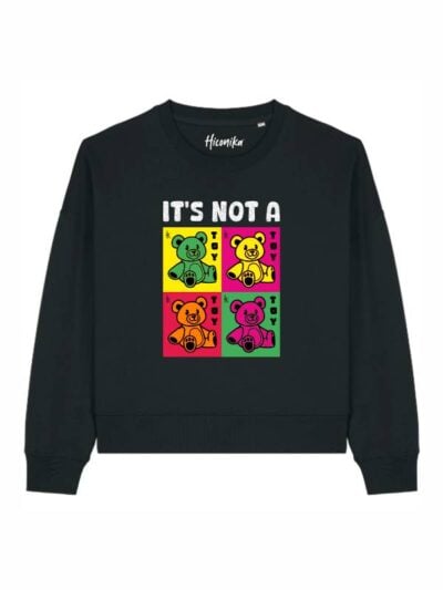 Felpa donna Luna con orsetti colorati e la scritta “It's not a toy” in glitter - FL005