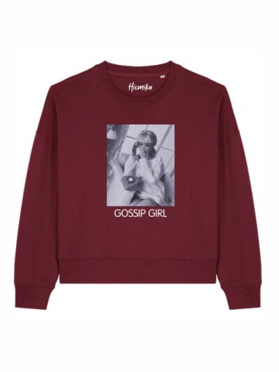 Felpa donna Luna con la scritta “Gossip girl” in patch - FL004