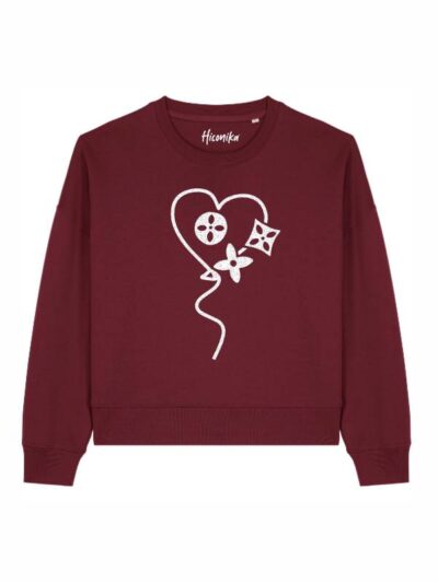 Felpa donna Luna con un cuore in glitter - FL032