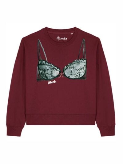 Felpa donna Luna con un reggiseno e la scritta “hcnk” in patch - FL052