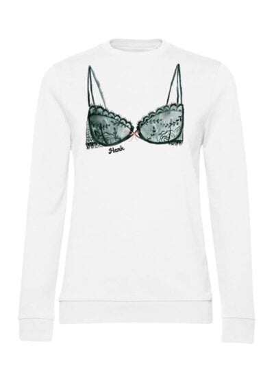 Felpa donna leggera Sidney con un reggiseno e la scritta “hcnk” in patch - FS052