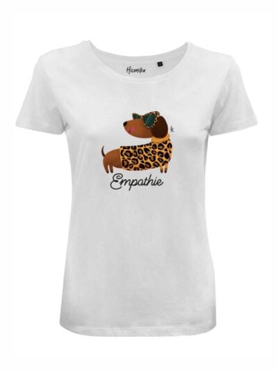 T-Shirt donna Lady 2.0 con un bassotto e la scritta “Empathie” – LB009