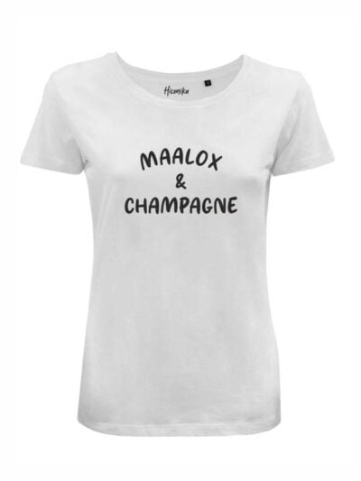 T-Shirt donna Lady 2.0 con la scritta “maalox and champagne” – LB023