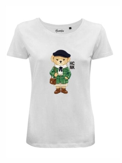 T-Shirt donna Lady 2.0 con un orsetto e la scritta “hcnk” – LB033