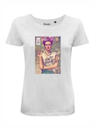 T-Shirt donna Lady 2.0 con Frida Kahlo e la scritta “icon” – LB041