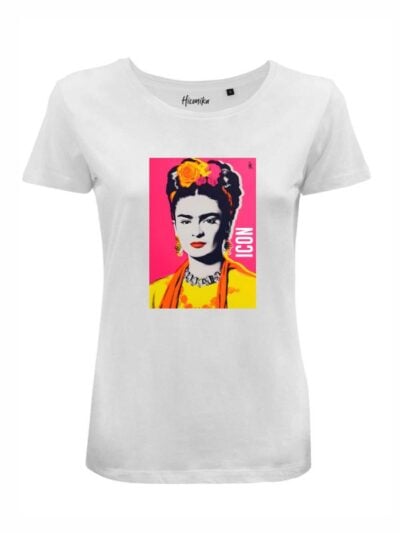 T-Shirt donna Lady 2.0 con Frida Kahlo e la scritta “icon” – LB048