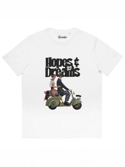 T-shirt uomo Prime con due persone su uno scooter e la scritta "hopes and dreams" - PRM113