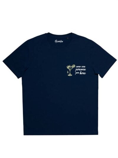 T-shirt uomo Prime con un cocktail e la scritta "sono una persona per bere" - PRM104