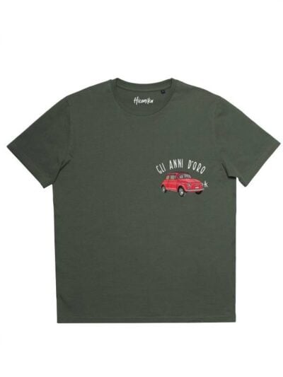 T-shirt uomo Prime con un'automobile e la scritta "gli anni d'oro" - PRM106