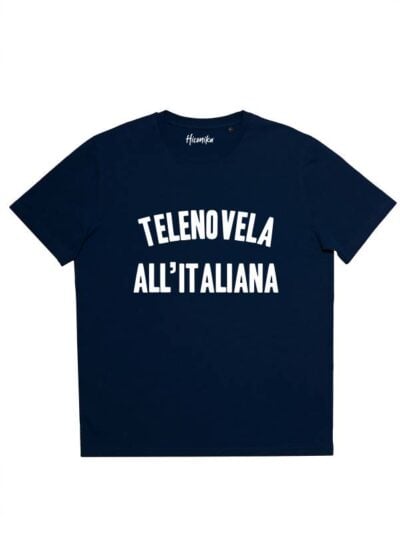T-shirt uomo Prime con la scritta in patch a rilievo "telenovela all'italiana" - PRM92