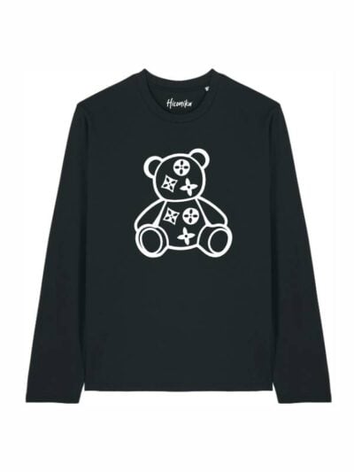 T-shirt Alba manica lunga con un orsetto in patch - TA024