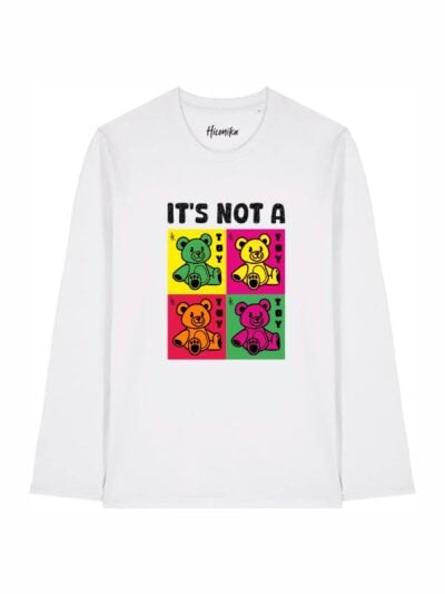 T-shirt Alba manica lunga con orsetti colorati e la scritta “It's not a toy” in glitter - TA005